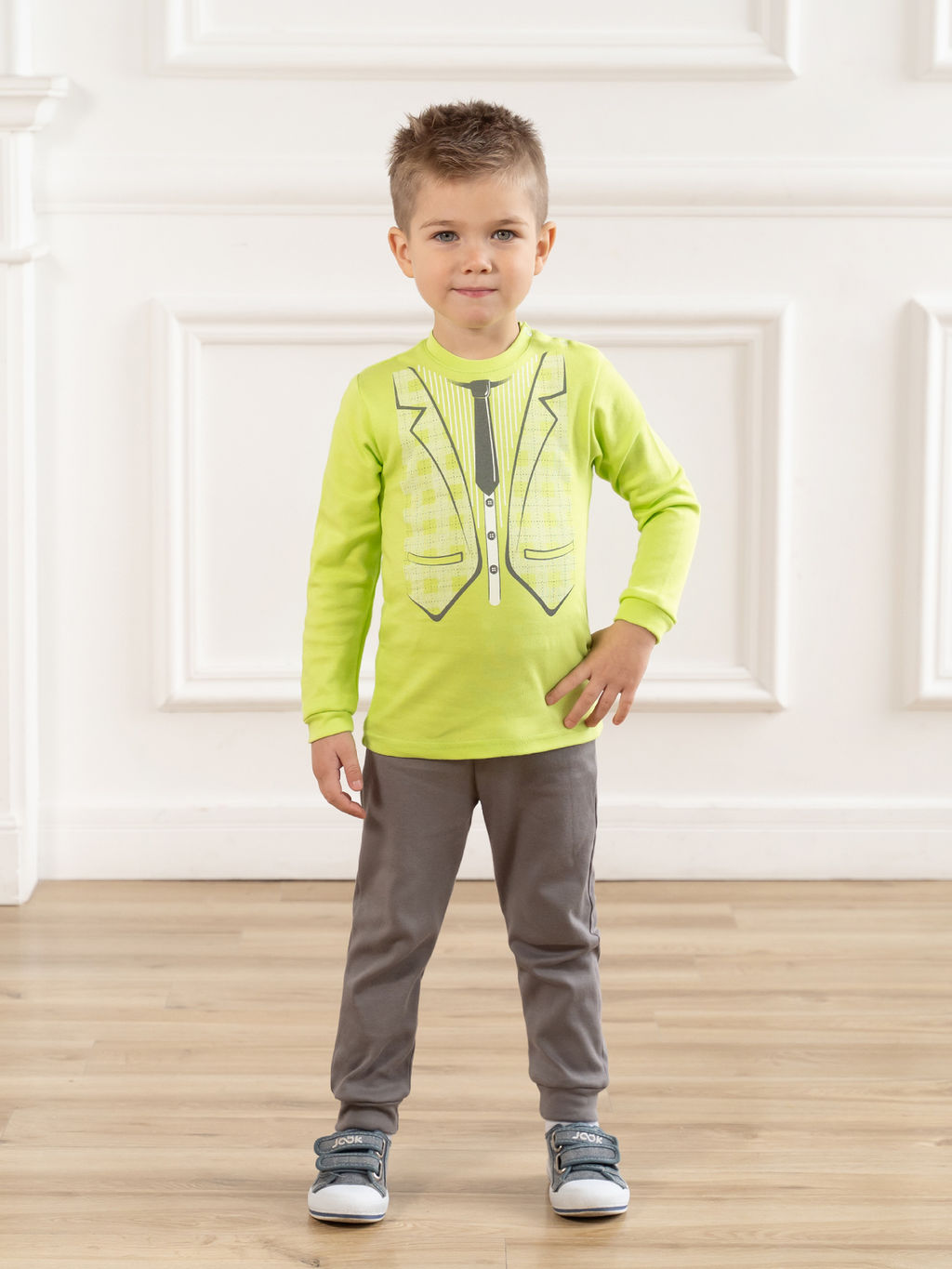 Костюм детский салатсерый жилет