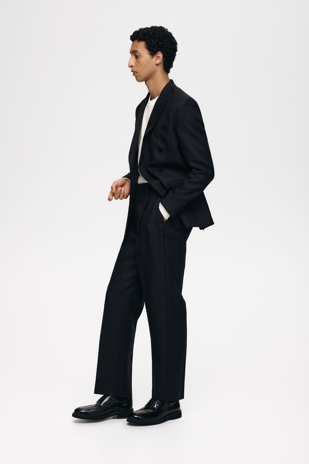 Pantal?n de traje en mezcla de lana Regular Fit - H&m фото 4