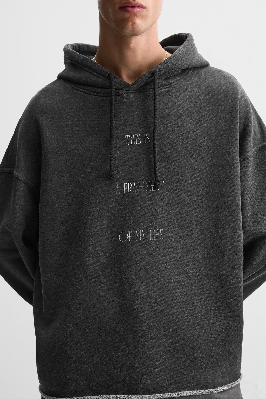 FADED PRINT HOODIE - Zara фото 5