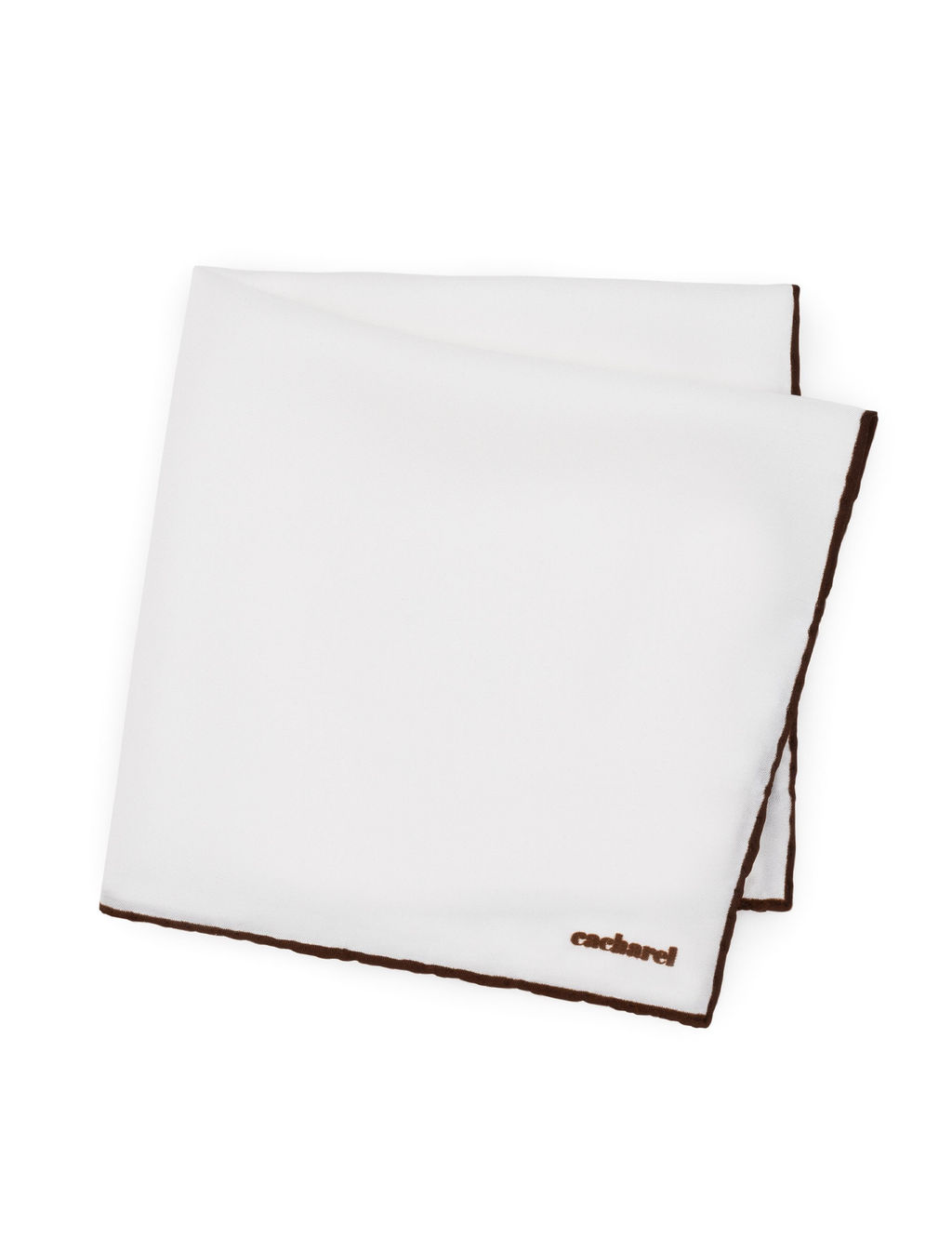 Коричневый базовый шелковый платок - Cacharel фото 2