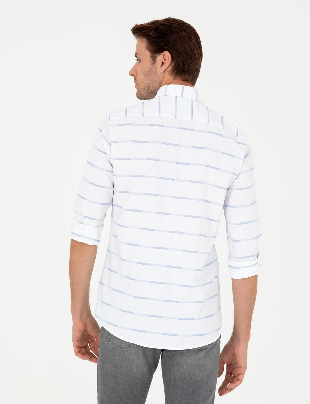 Mavi Slim Fit Uzun Kollu G_mlek