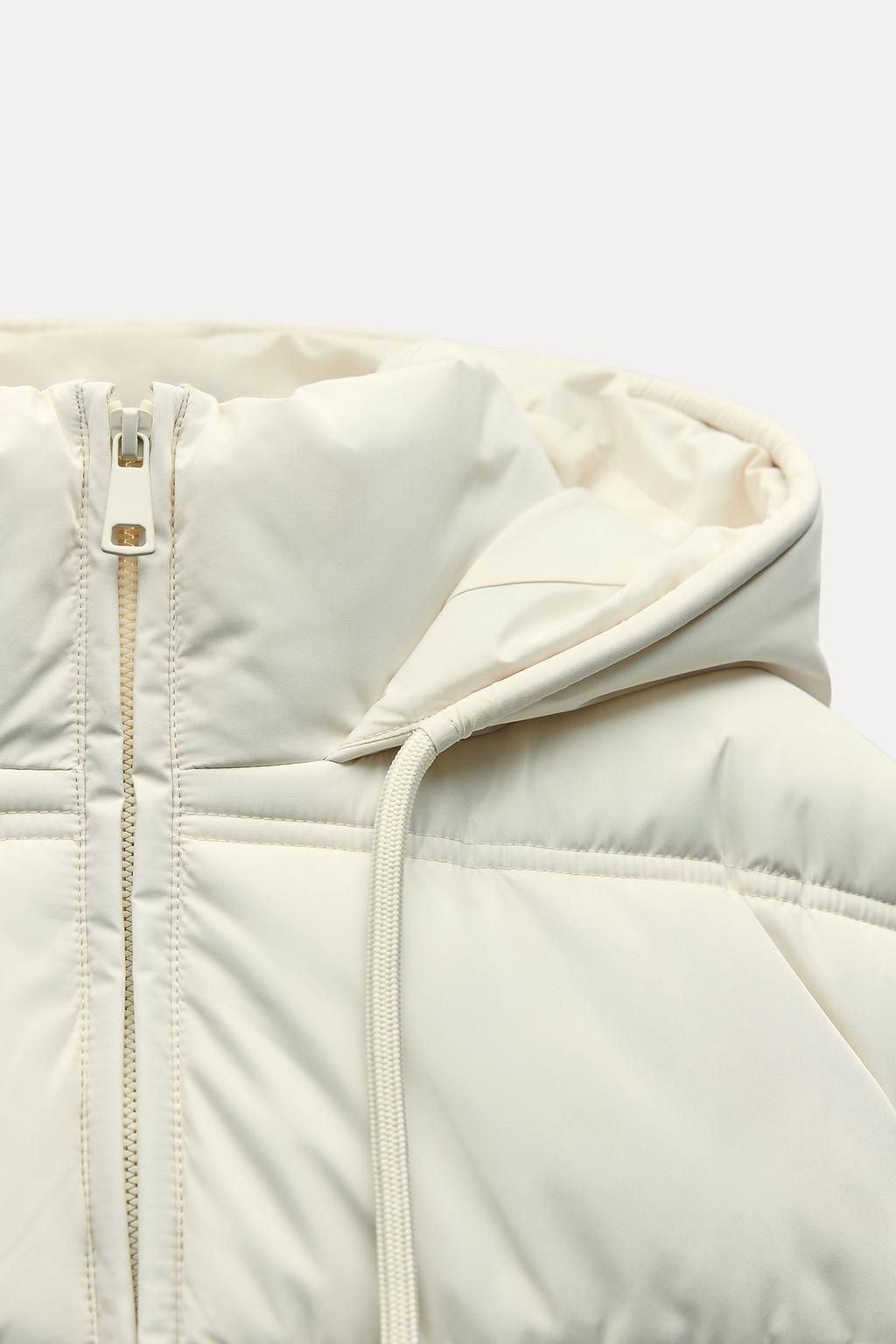 WATER AND WIND PROTECTION SHORT PUFFER ANORAK - Zara фото 6