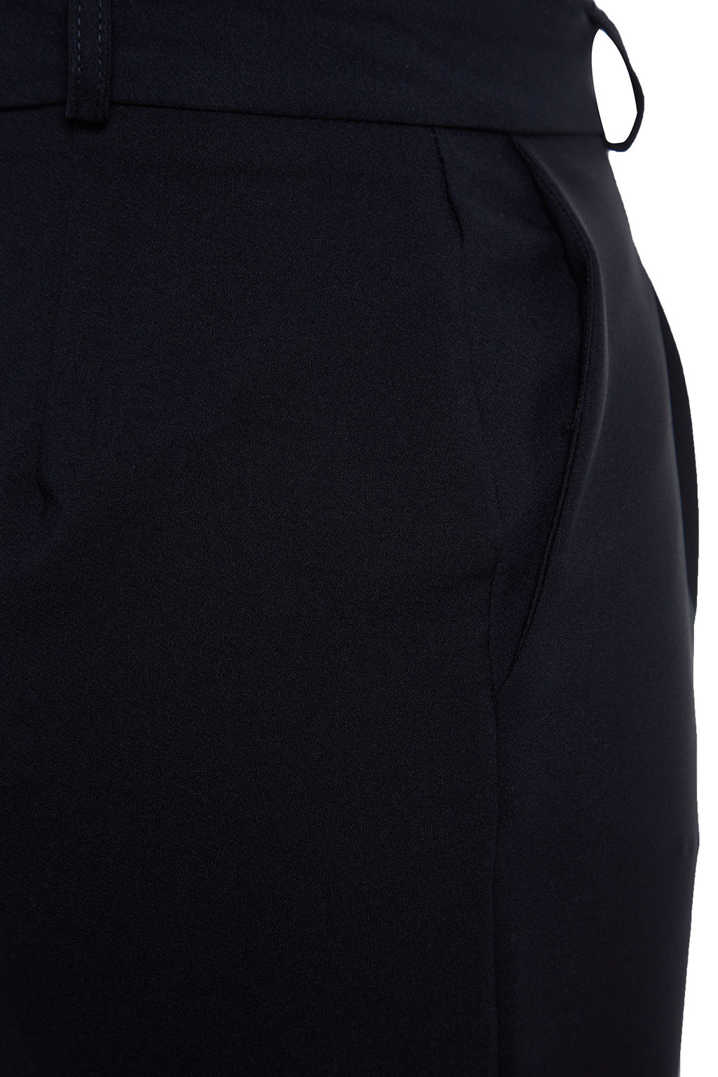 Lacivert Wide Leg/Genis Paca Pileli Dokuma Kumas Pantolon TWOSS21PL0155