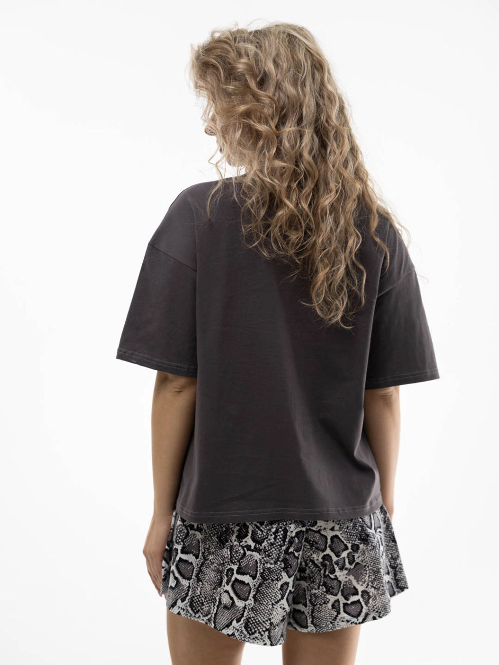 Пижама женская, цвет серый