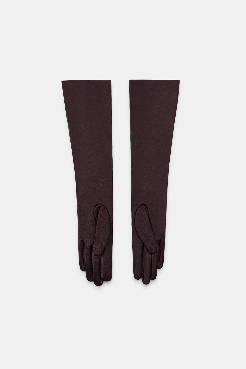 100% LEATHER LONG GLOVES - Zara фото 5