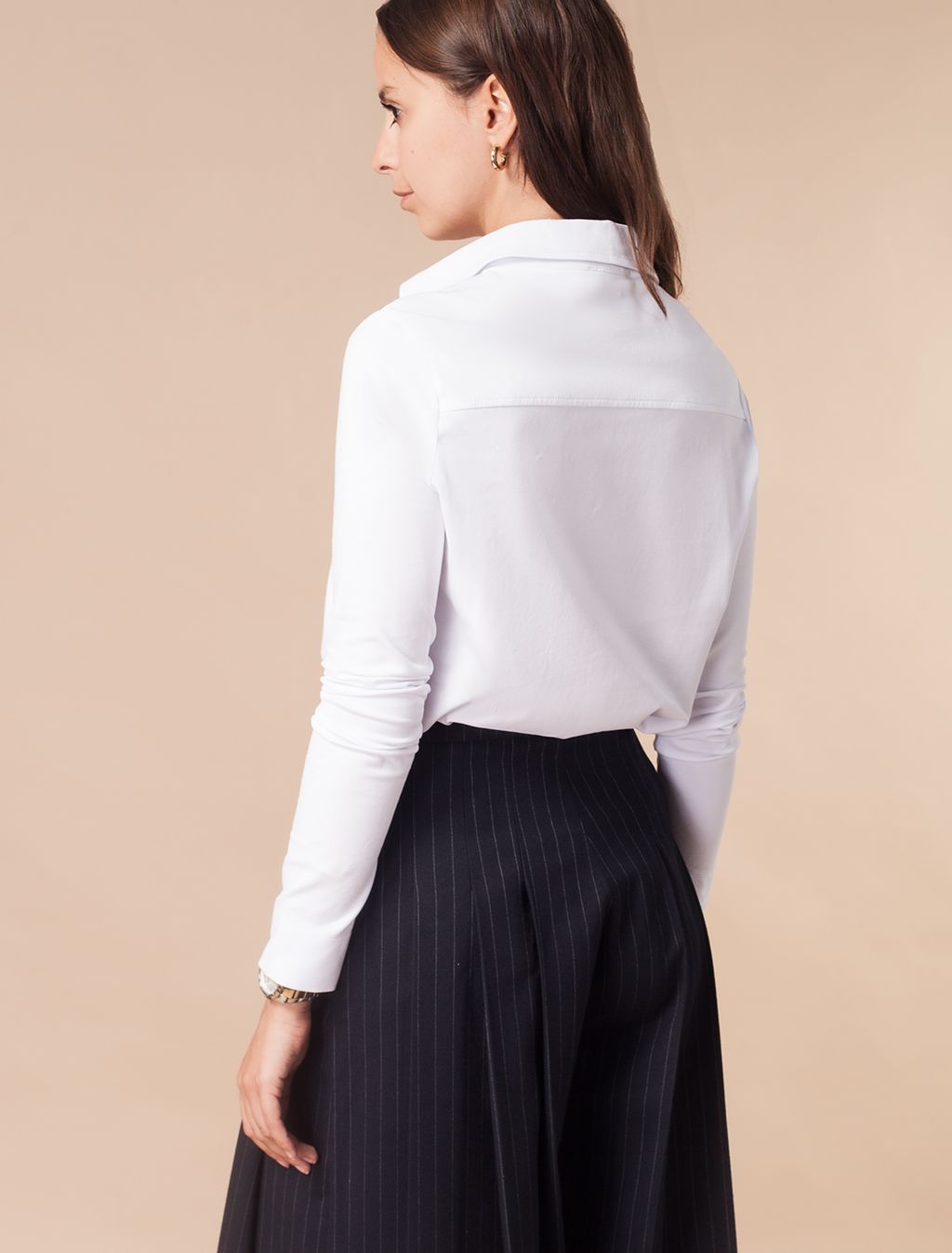 Блузка трикотажная из премиального хлопка с эластаном - Vilatte фото 3