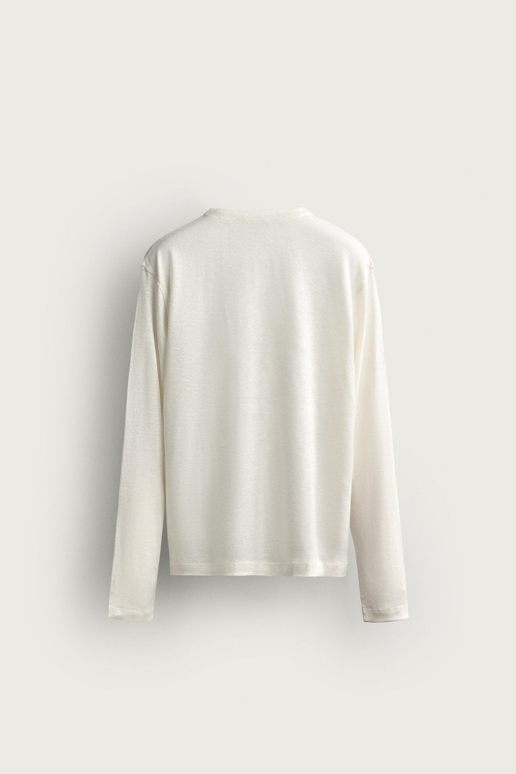 CAMISETA CUELLO PANADERO C??AMO - VISCOSA / Blanco roto - Zara фото 8