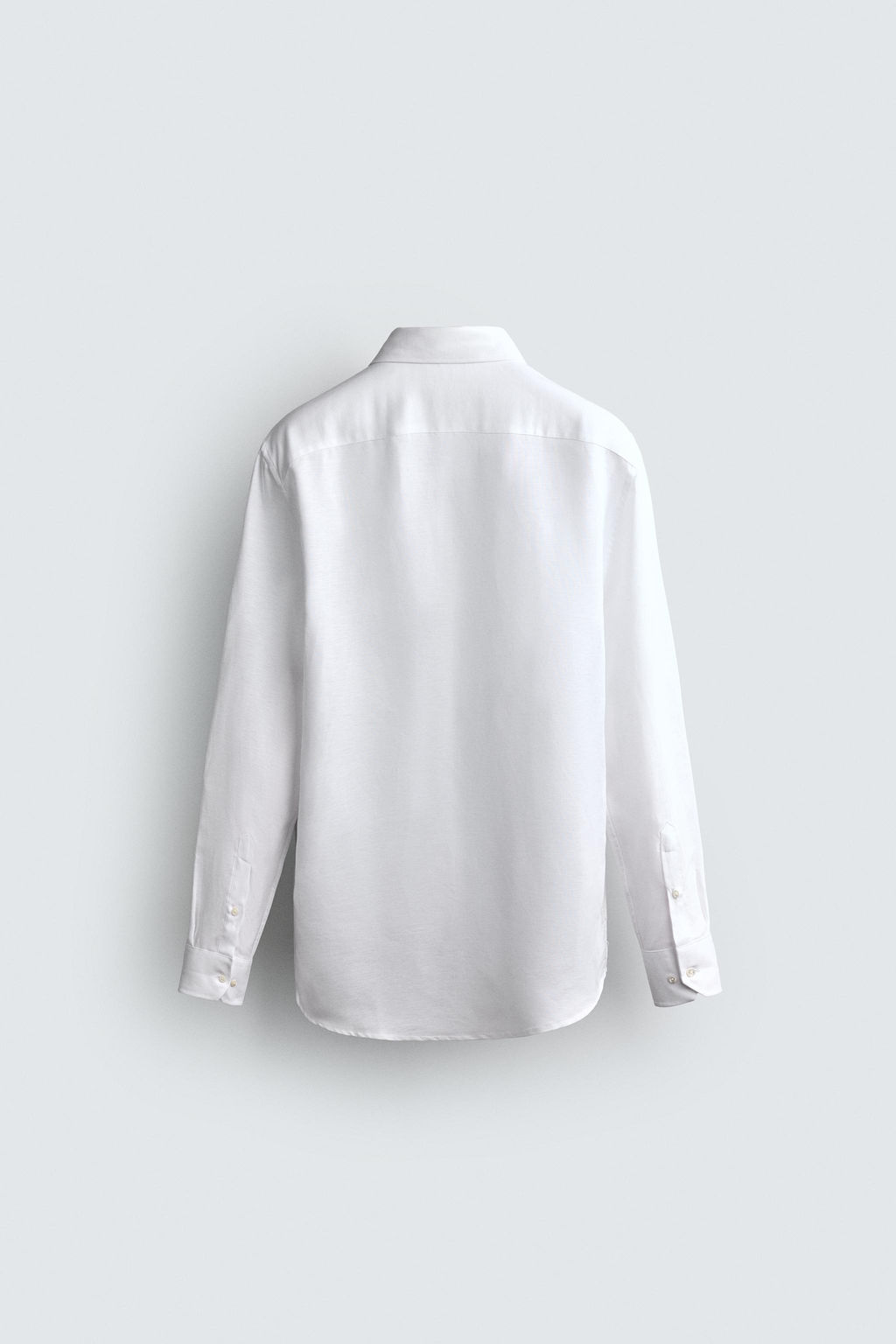 CAMISA REGULAR FIT LINO - LYOCELL / Blanco - Zara фото 8