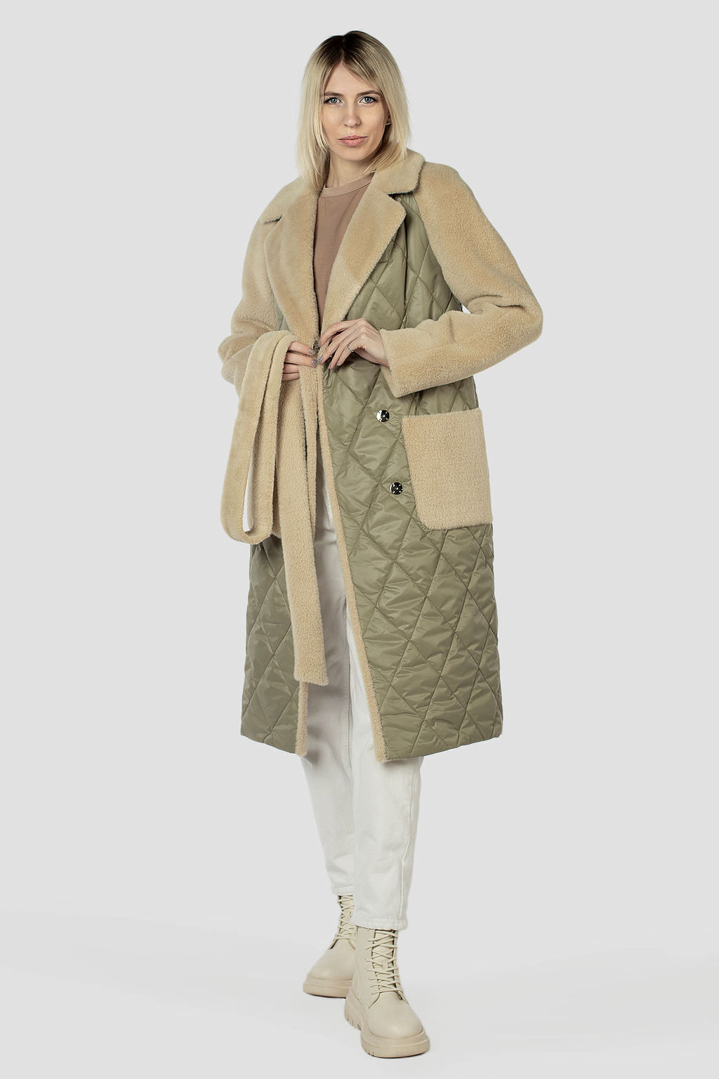 Пальто женское демисезонное (пояс) - El podio фото 11