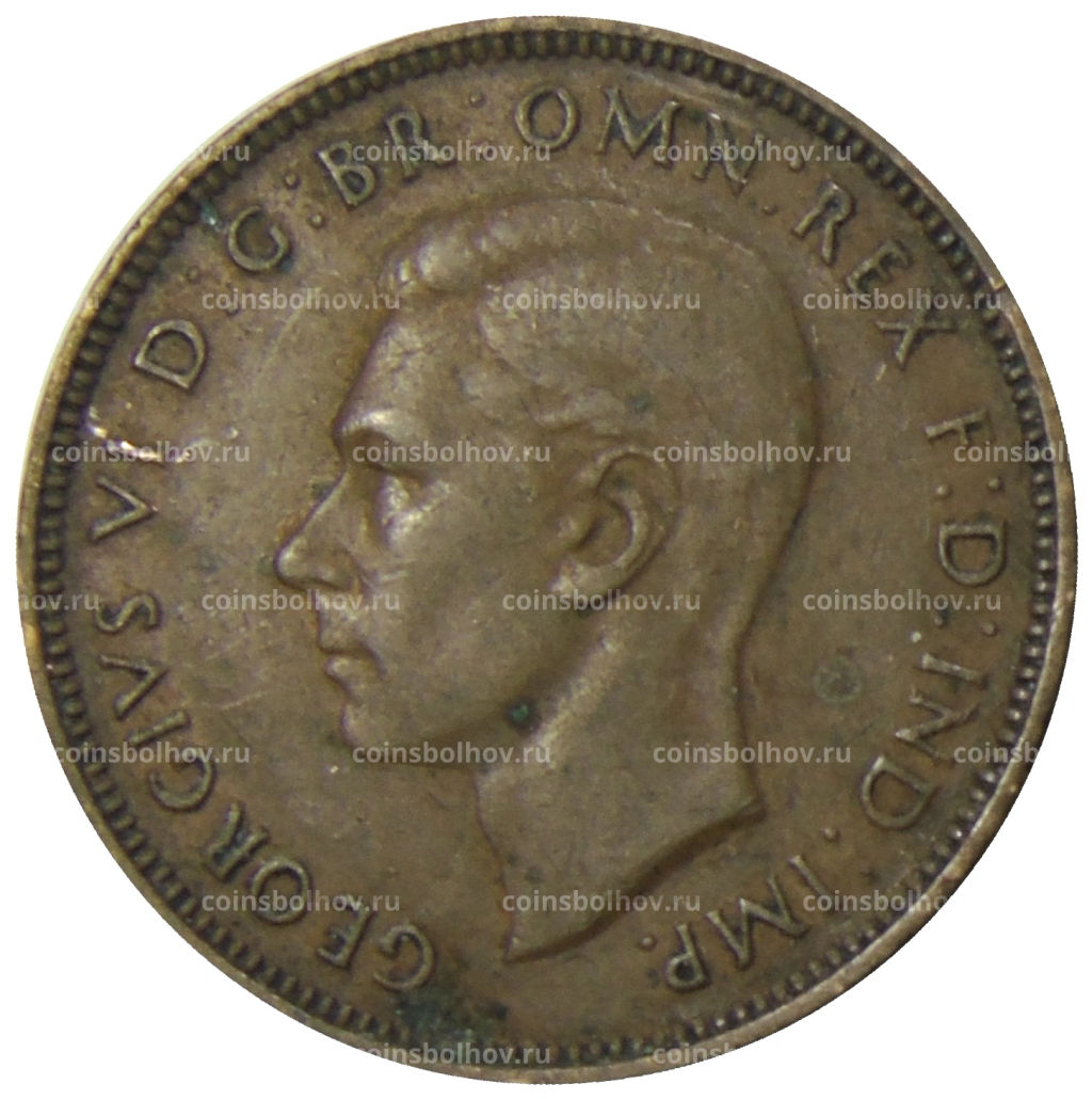 1/2 пенни 1938 года Австралия