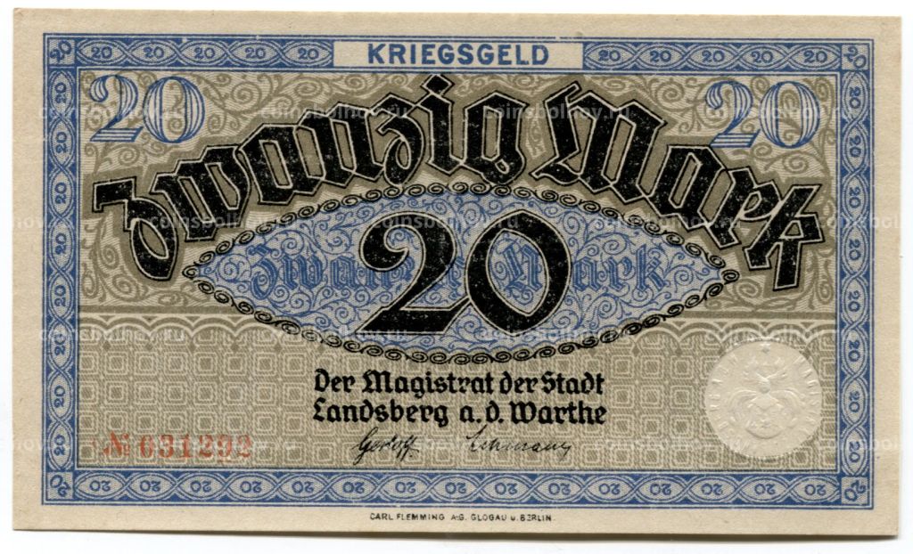20 марок 1922 года Германия  Нотгельд (Ландсберг)