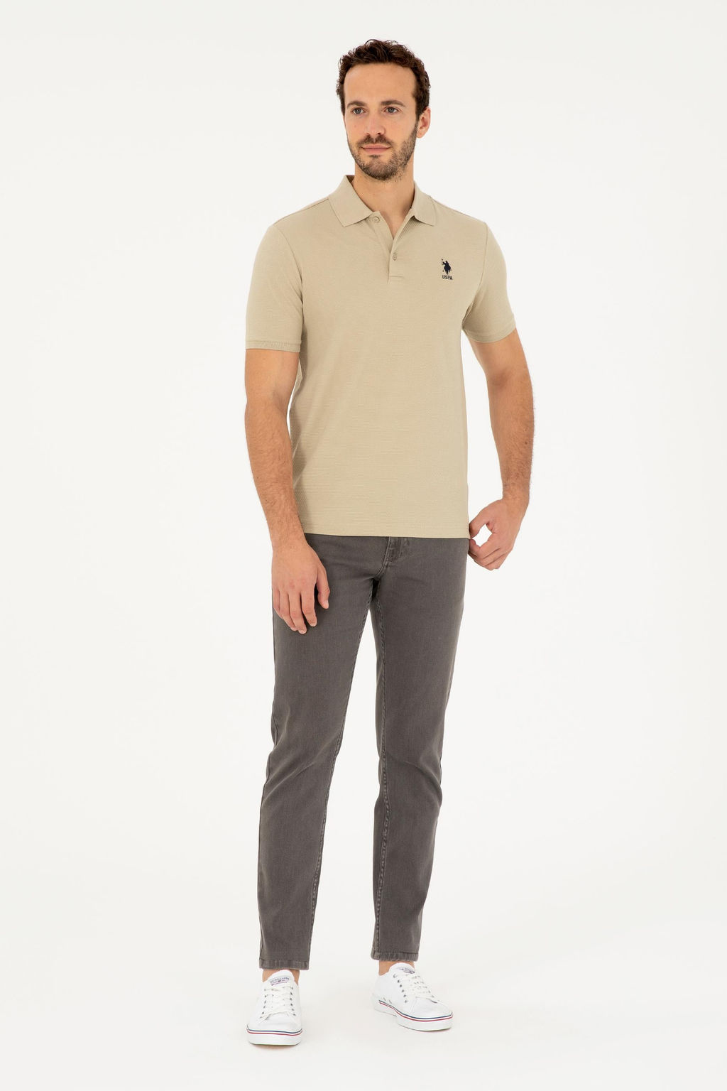 U. S. Polo Assn / Мужская футболка светло-хаки - U.s. polo assn фото 11