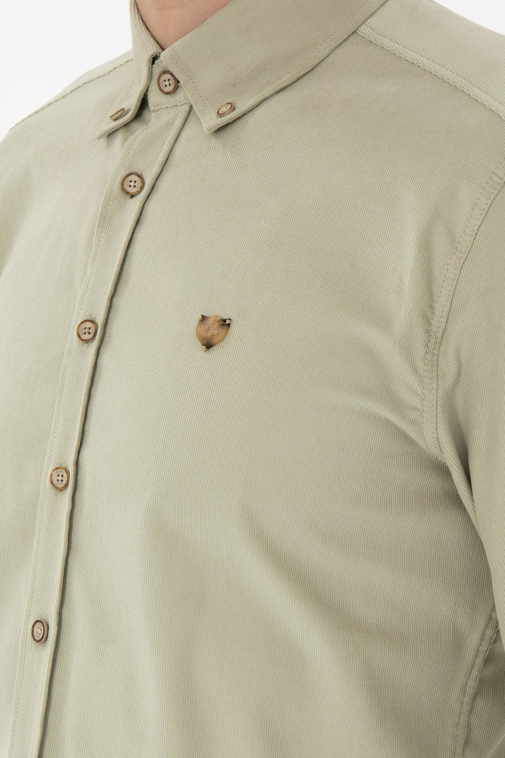 Мужская рубашка светло-хаки с длинным рукавом Неожиданная скидка в корзине - U.s. polo assn фото 7