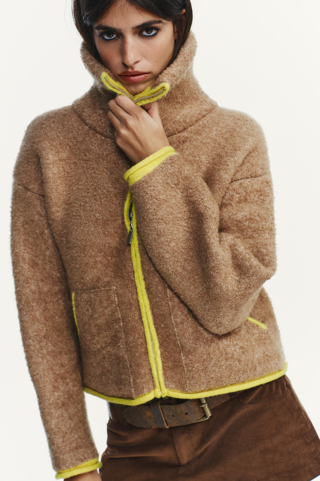 CONTRASTING TRIM CARDIGAN - Zara фото 5