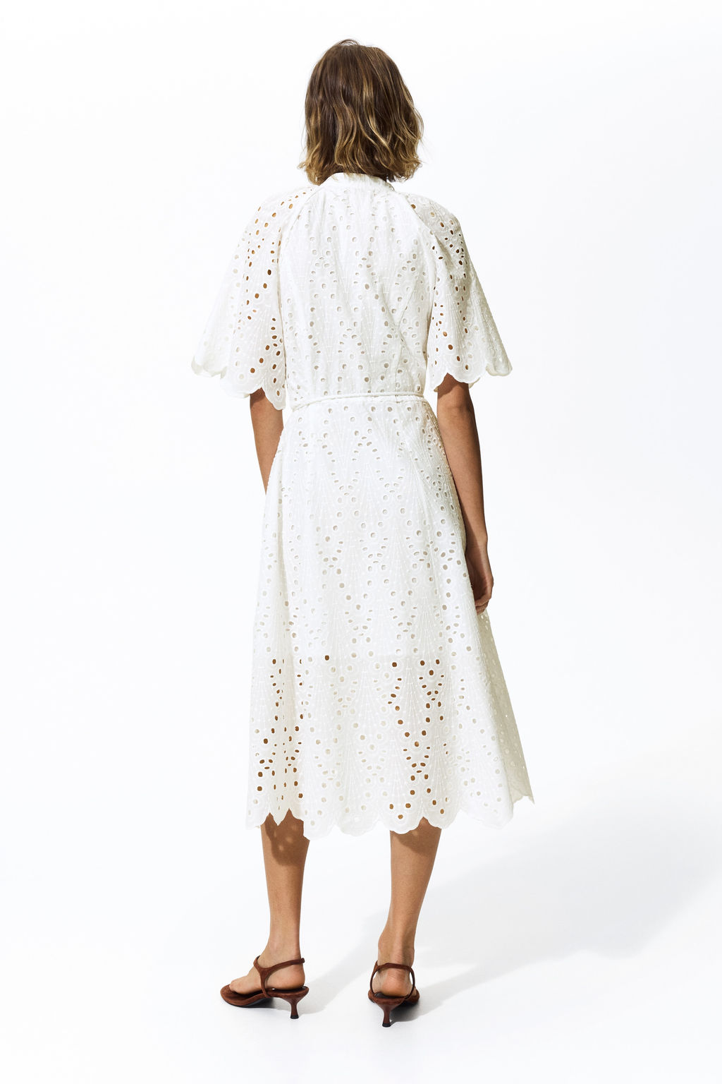 Vestido camisero con bordado ingl?s - H&m фото 6