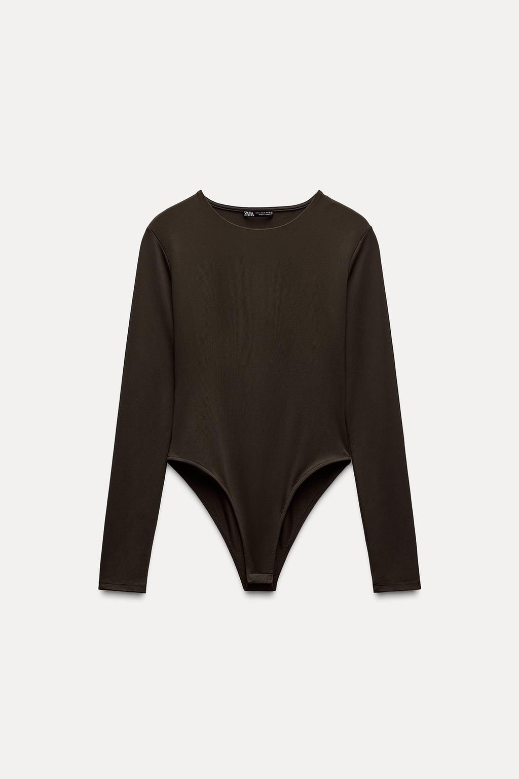 LONG SLEEVE POLYAMIDE BODYSUIT - Zara фото 19