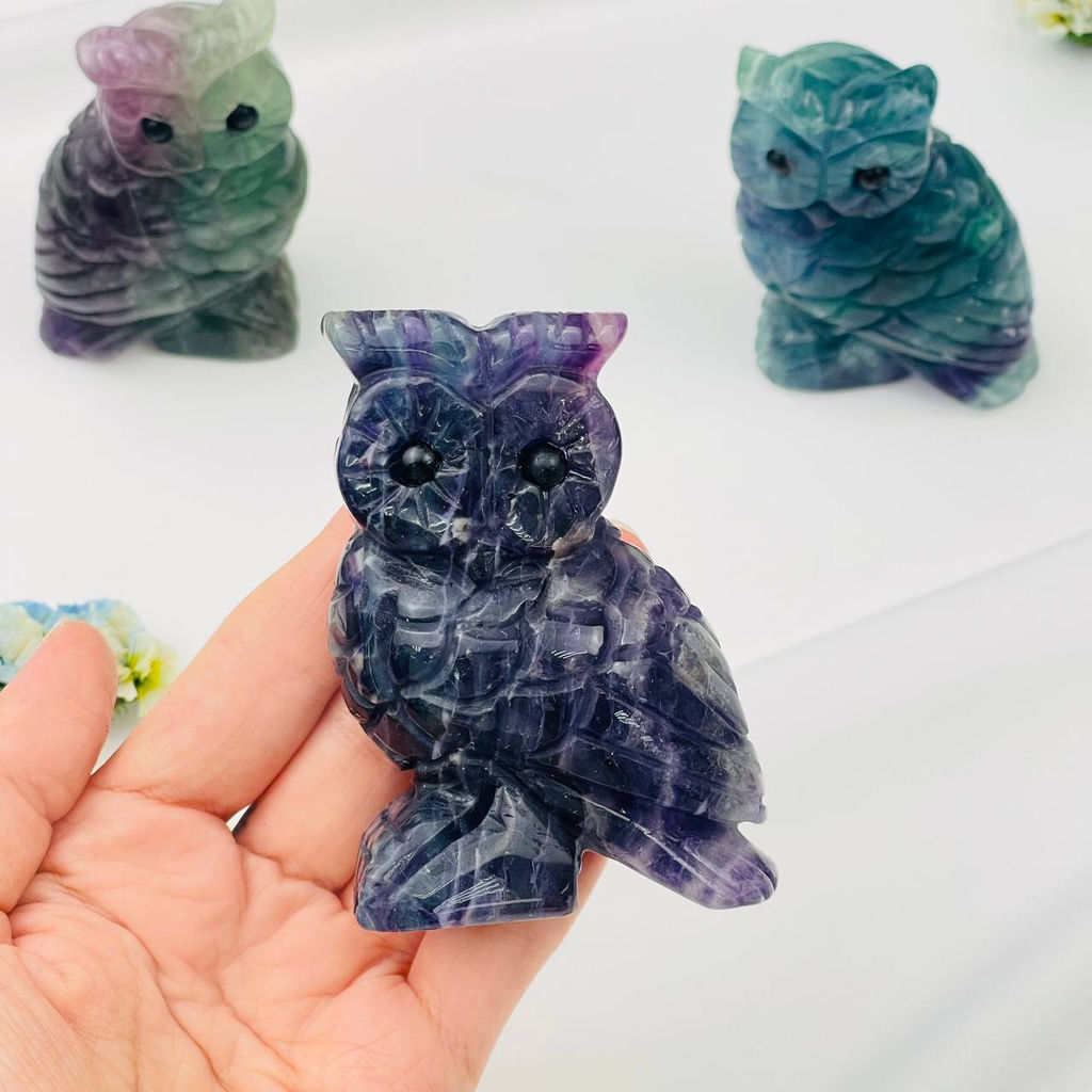 Фигурка "Сова" из Флюорита