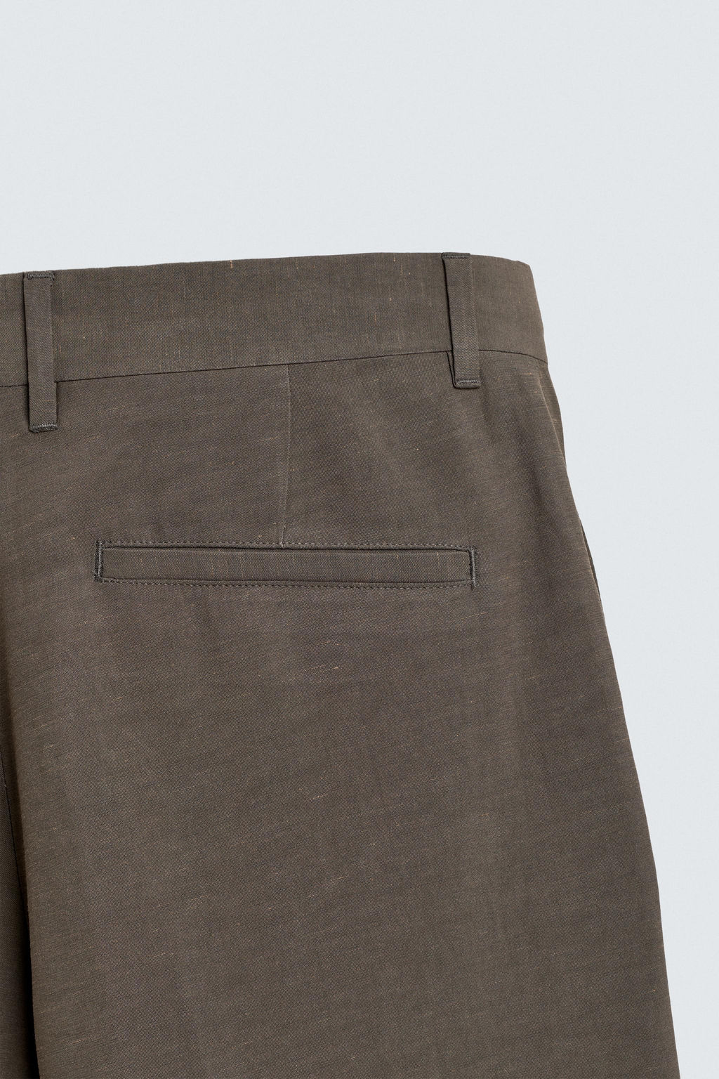 PANTAL?N REGULAR FIT TRAJE 100% LINO / Aceite - Zara фото 10