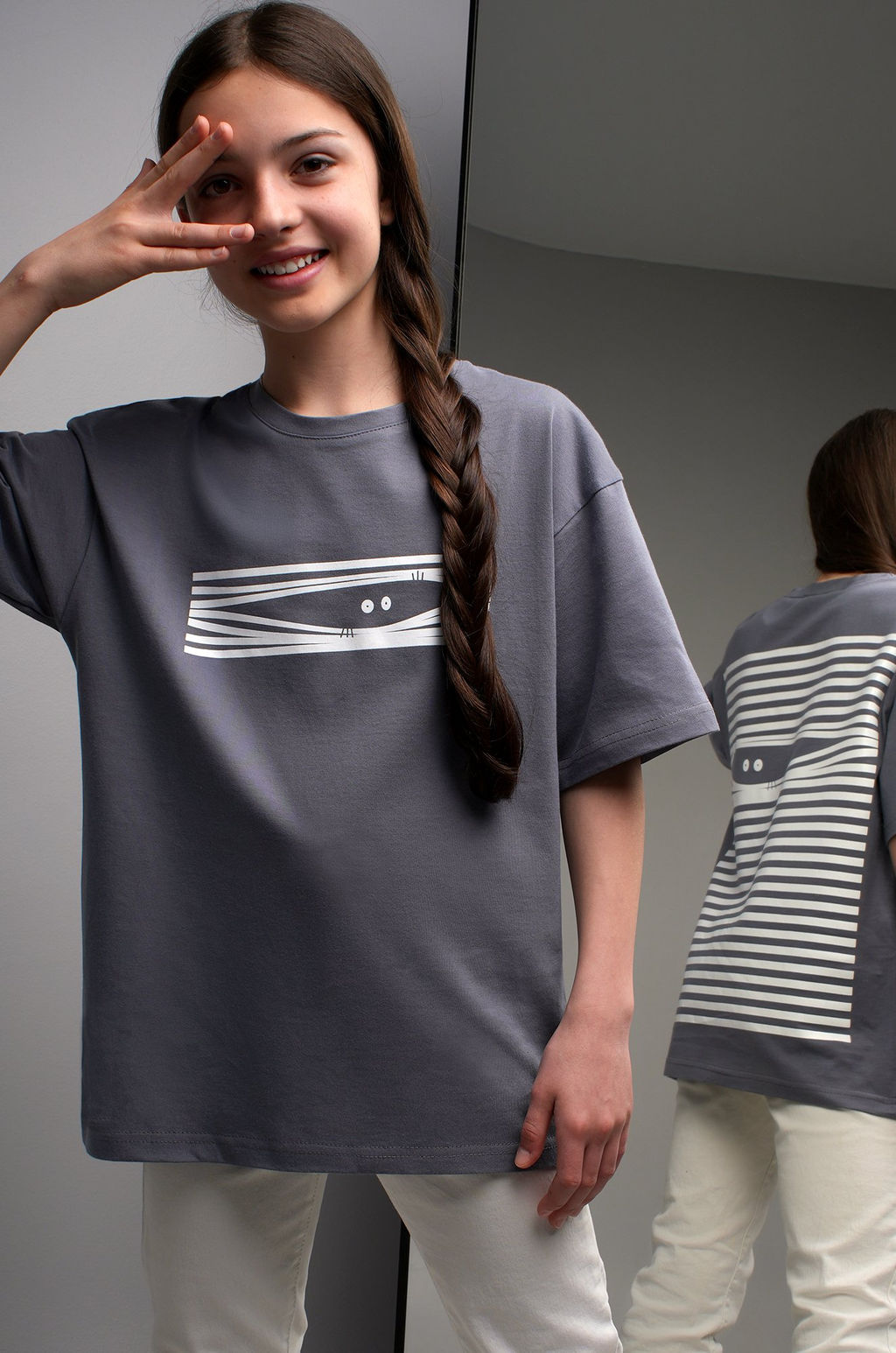 Детская футболка оверсайз Happyfox