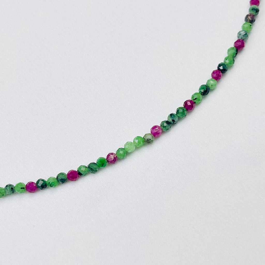 Колье из Цоизита с Рубином и Жемчуга "Бантик" 42 см +