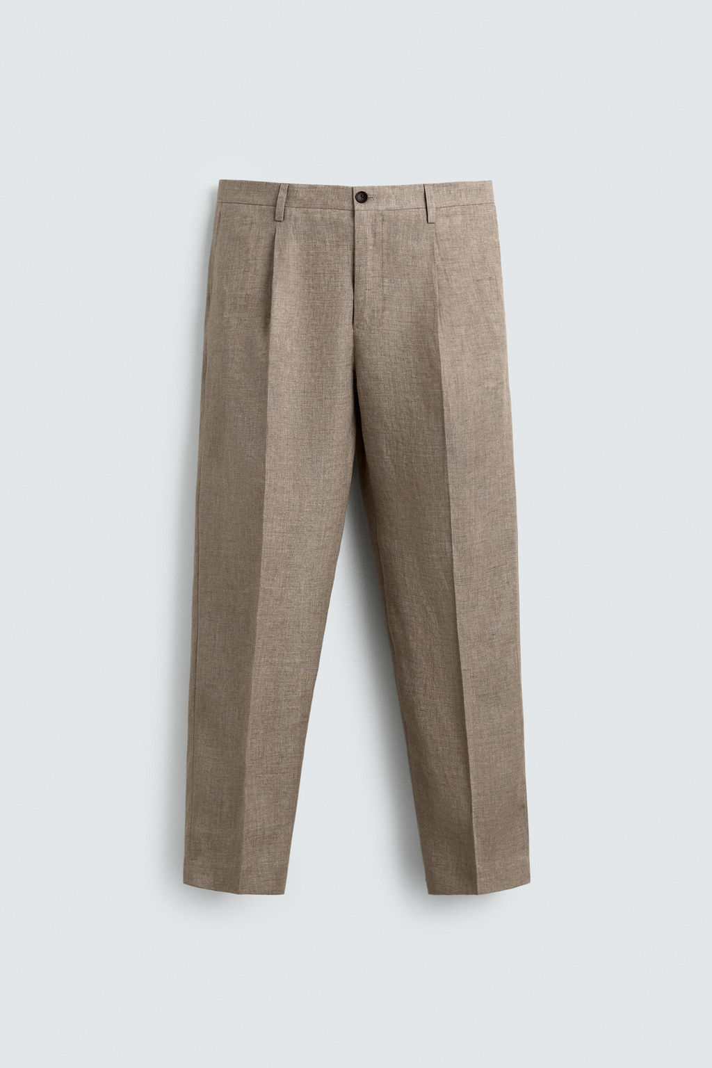 PANTAL?N REGULAR FIT 100% LINO / Blanco - Zara фото 7