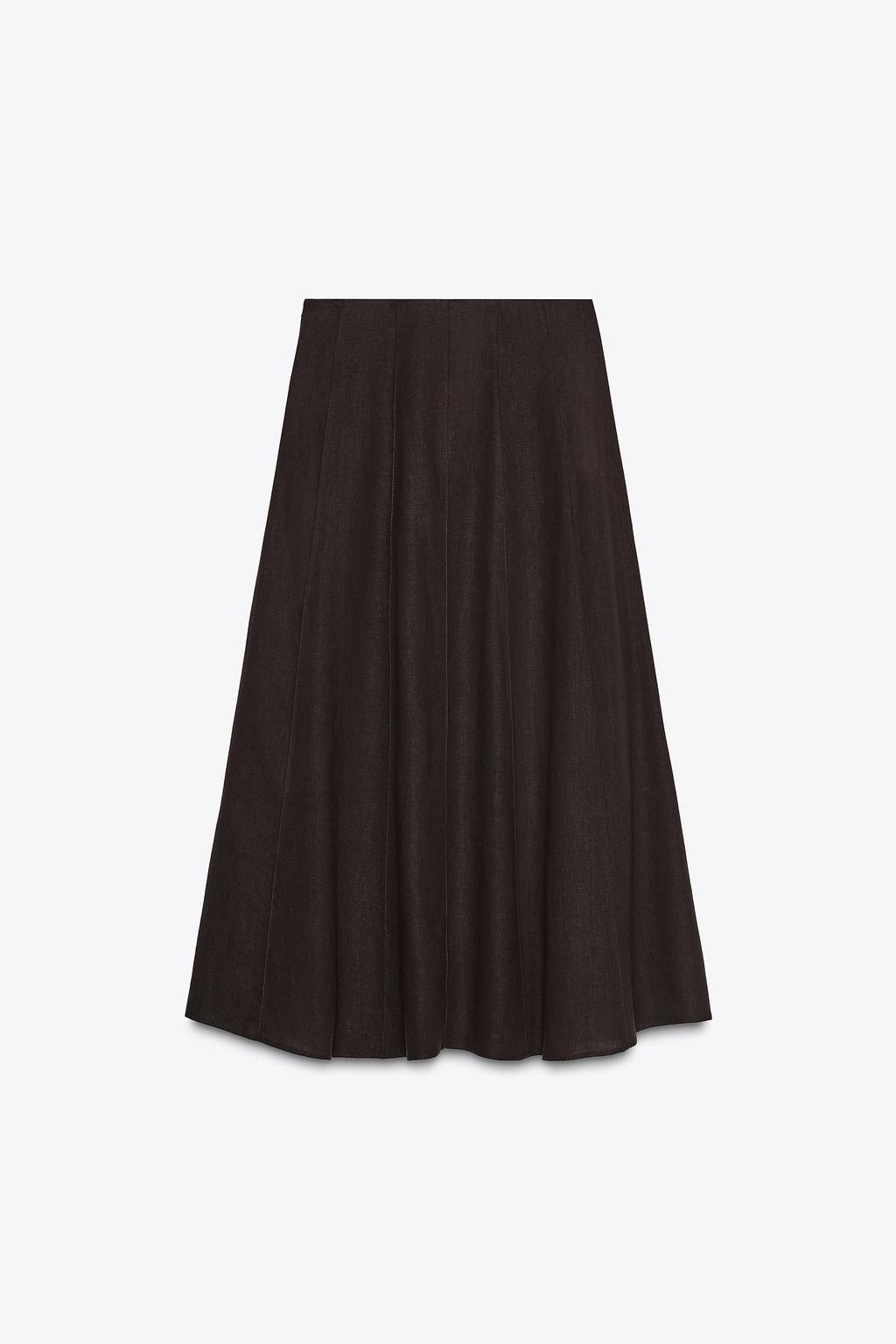 LINEN BLEND MIDI SKIRT - Zara фото 6