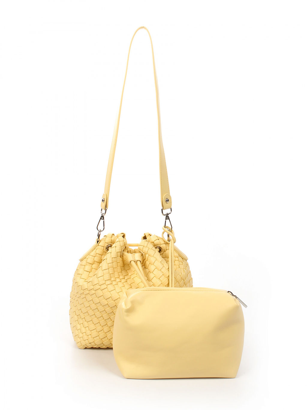 LACCOMA сумка СУ038-светло-желтый эко кожа хлопок  фото 4