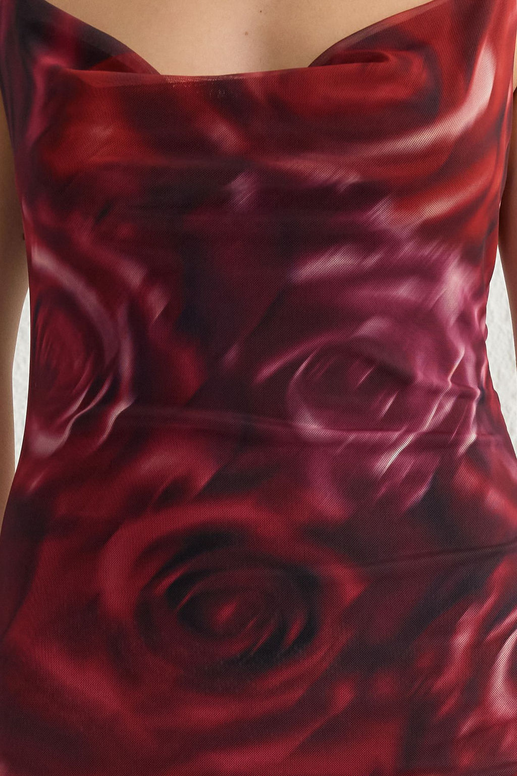 TRENDYOLMILLA Cok Renkli A-Kesim Degaje Yaka Cicek Desenli Piliseli Orme S?k Elbise TPRSS25EL00088  фото 4