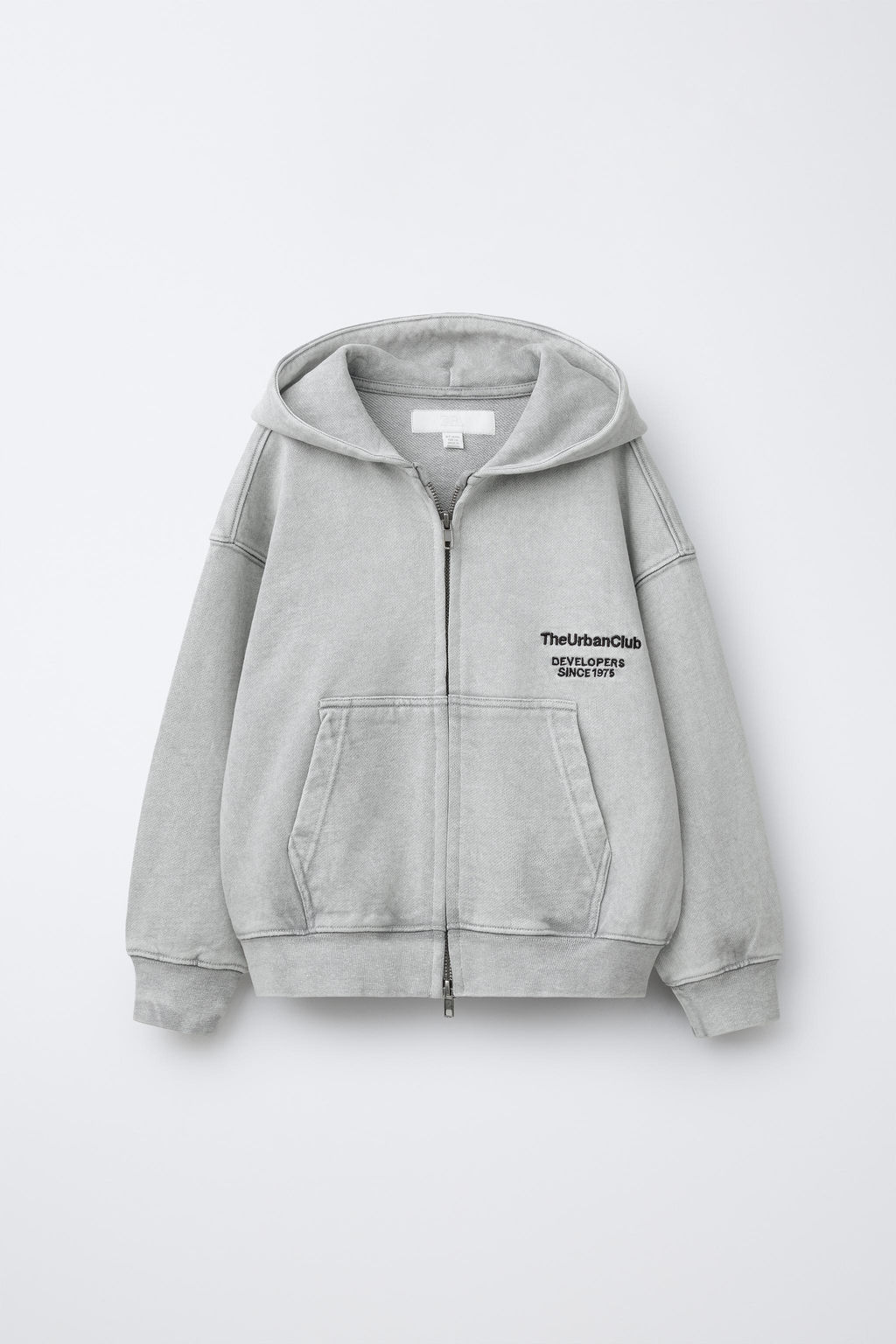 TEXT ZIP-UP HOODIE