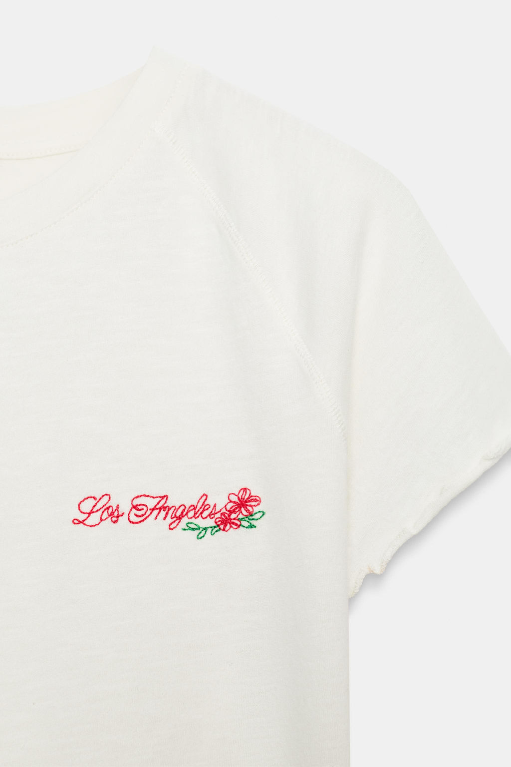 CAMISETA MANGA RANGL?N TEXTO / Crudo - Zara фото 5