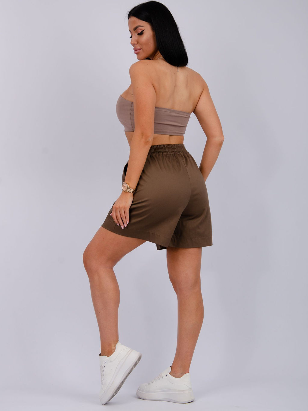 Шорты Сати, сатин хлопок 97% - Малина фото 27