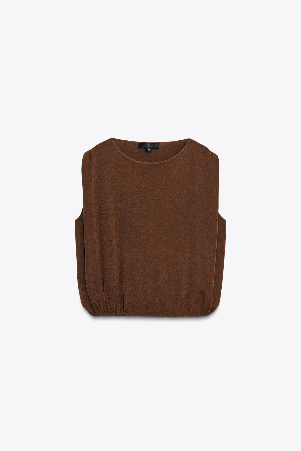 TOP WITH ELASTICATED HEM - Zara фото 5