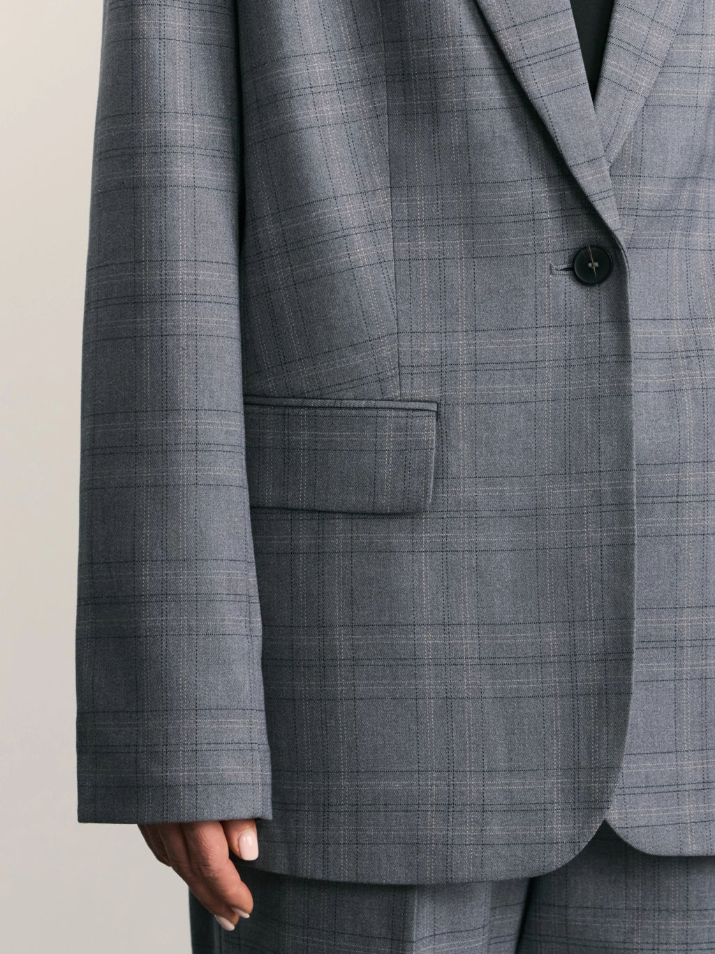 Однобортный жакет в клетку / Zarina  фото 7