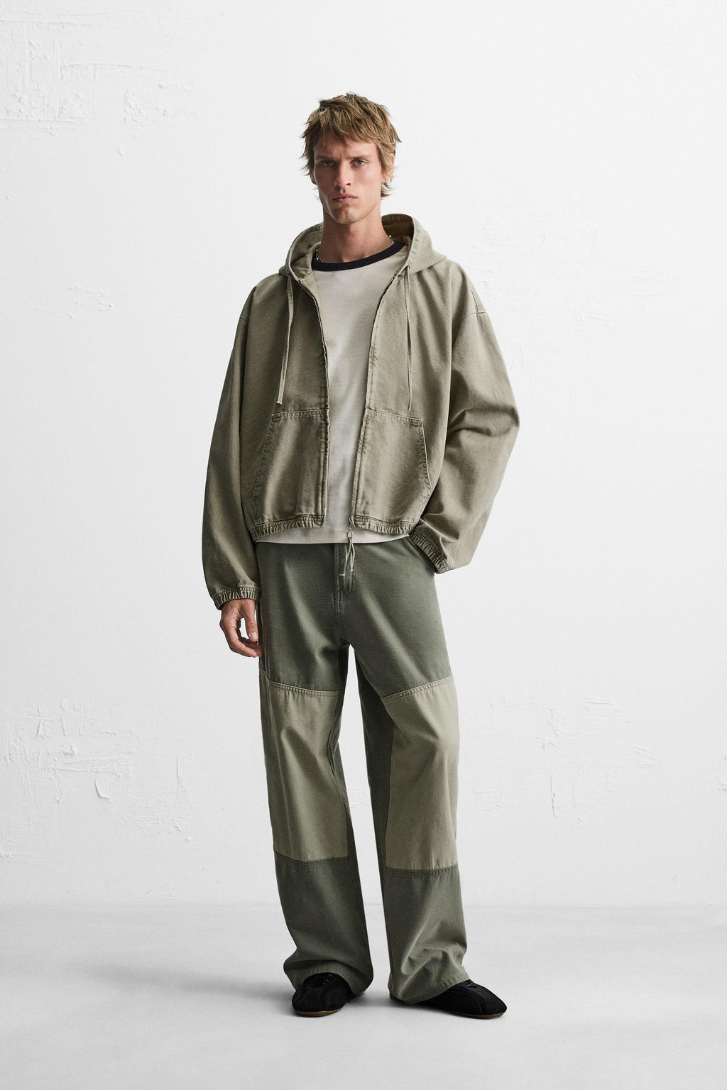 WASHED HOODED JACKET