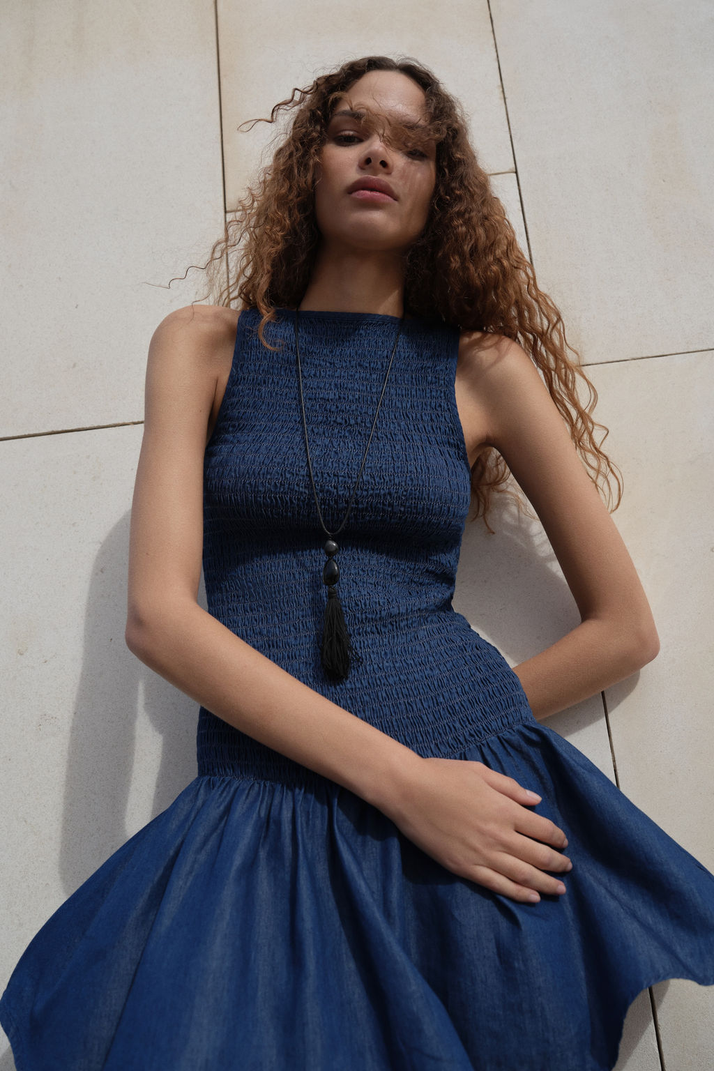 Vestido denim nido de abeja - H&m фото 2