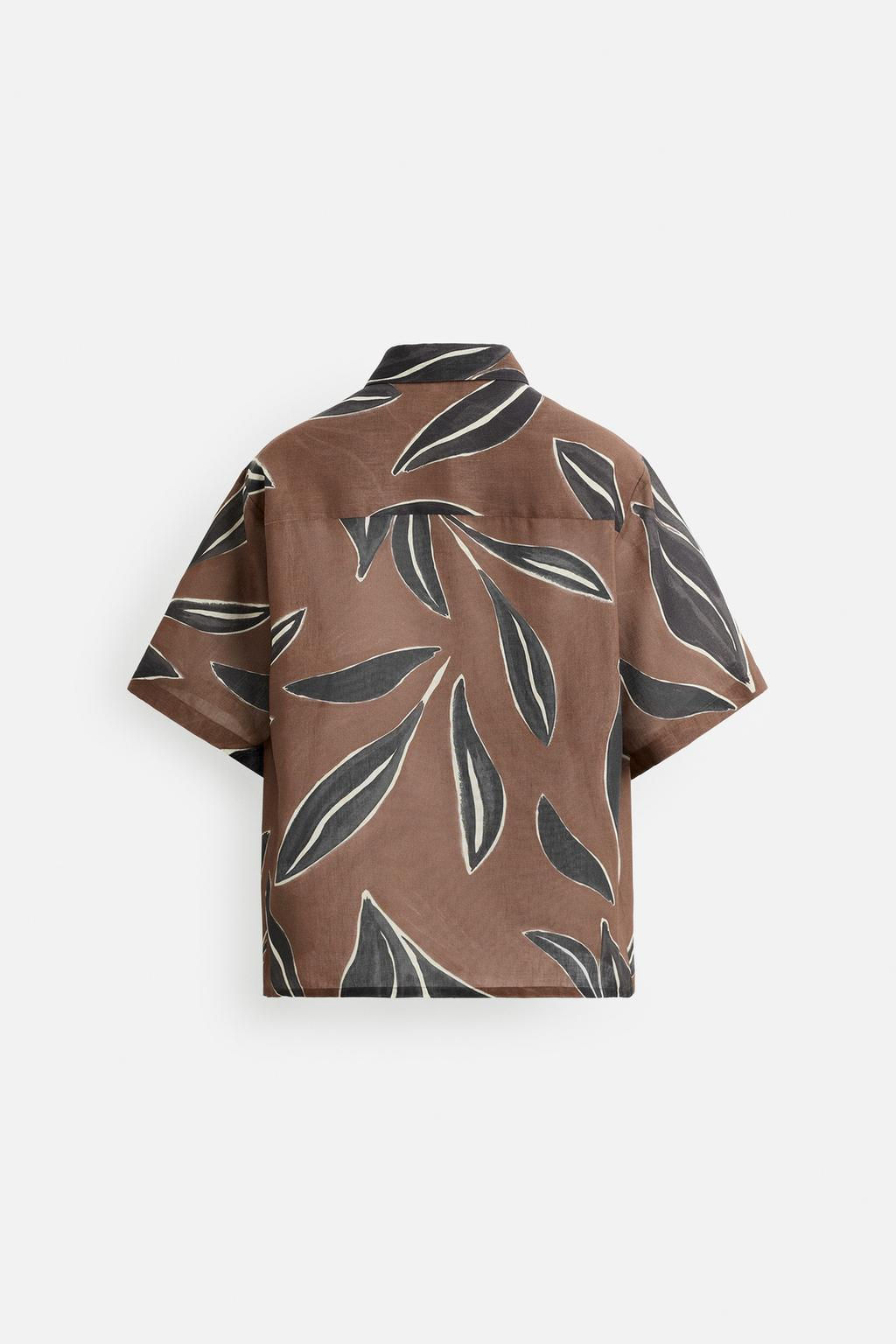 LEAF PRINT SHIRT - Zara фото 8