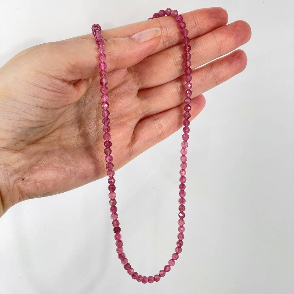 Бусы из розового Турмалина огранка 39 см +