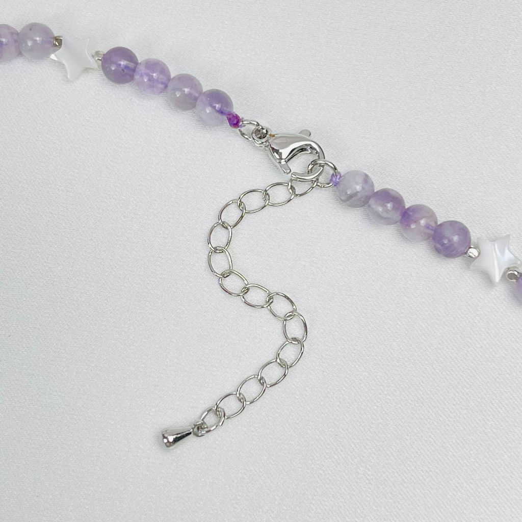 Бусы детские из Аметиста и Перламутра 35 см +