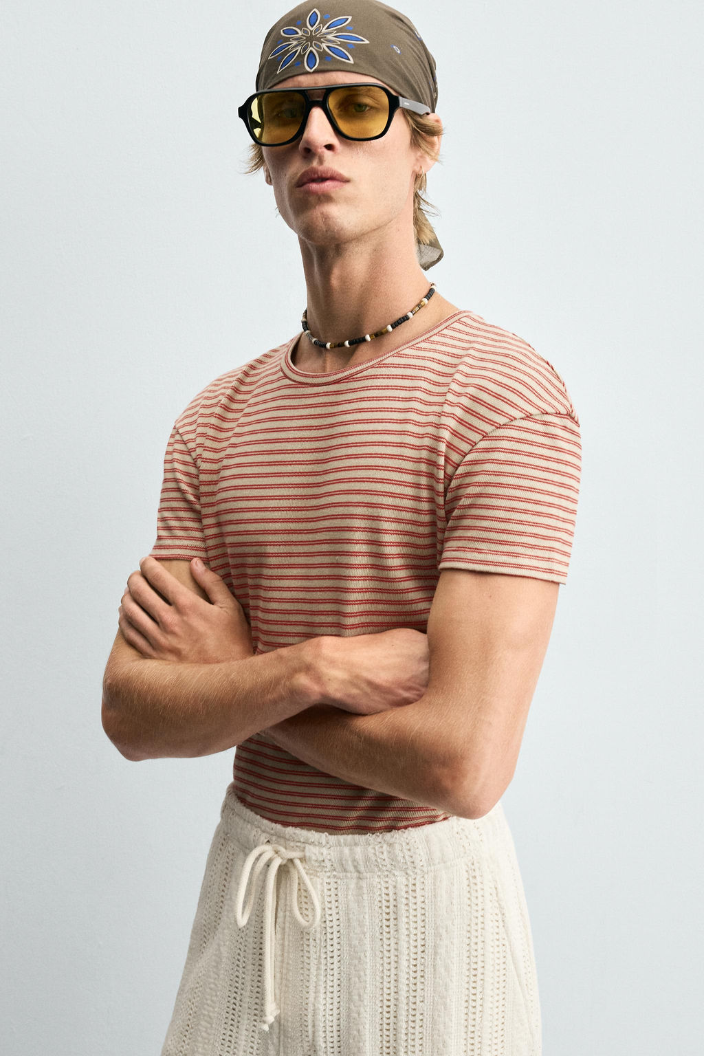 JACQUARD STRIPED T-SHIRT - Zara фото 5