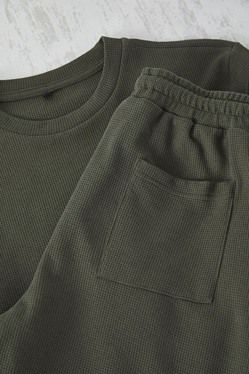 TRENDYOL MAN Mavi Regular Fit Waffle Sortlu Pijama Tak?m? TMNSS23PT00032 - Trendyolmilla фото 67