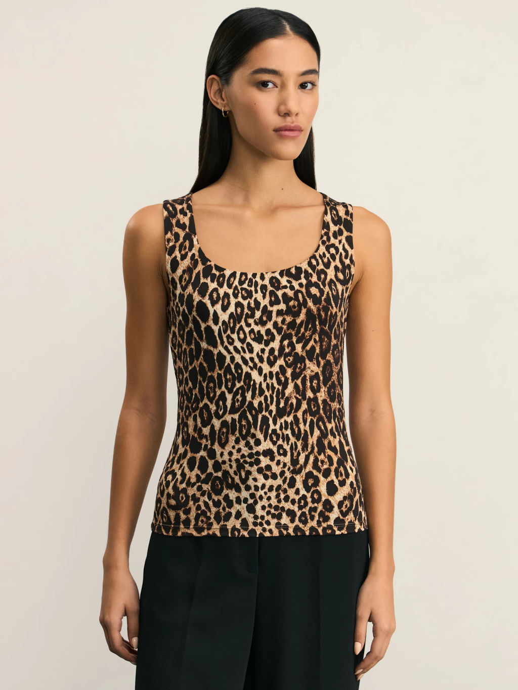 Базовый топ с широкими бретелями с принтом / Zarina