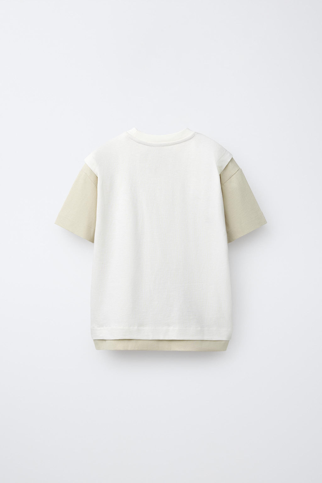 CAMISETA DOBLE SPORTY / CAMEL/BLANCO - Zara фото 2