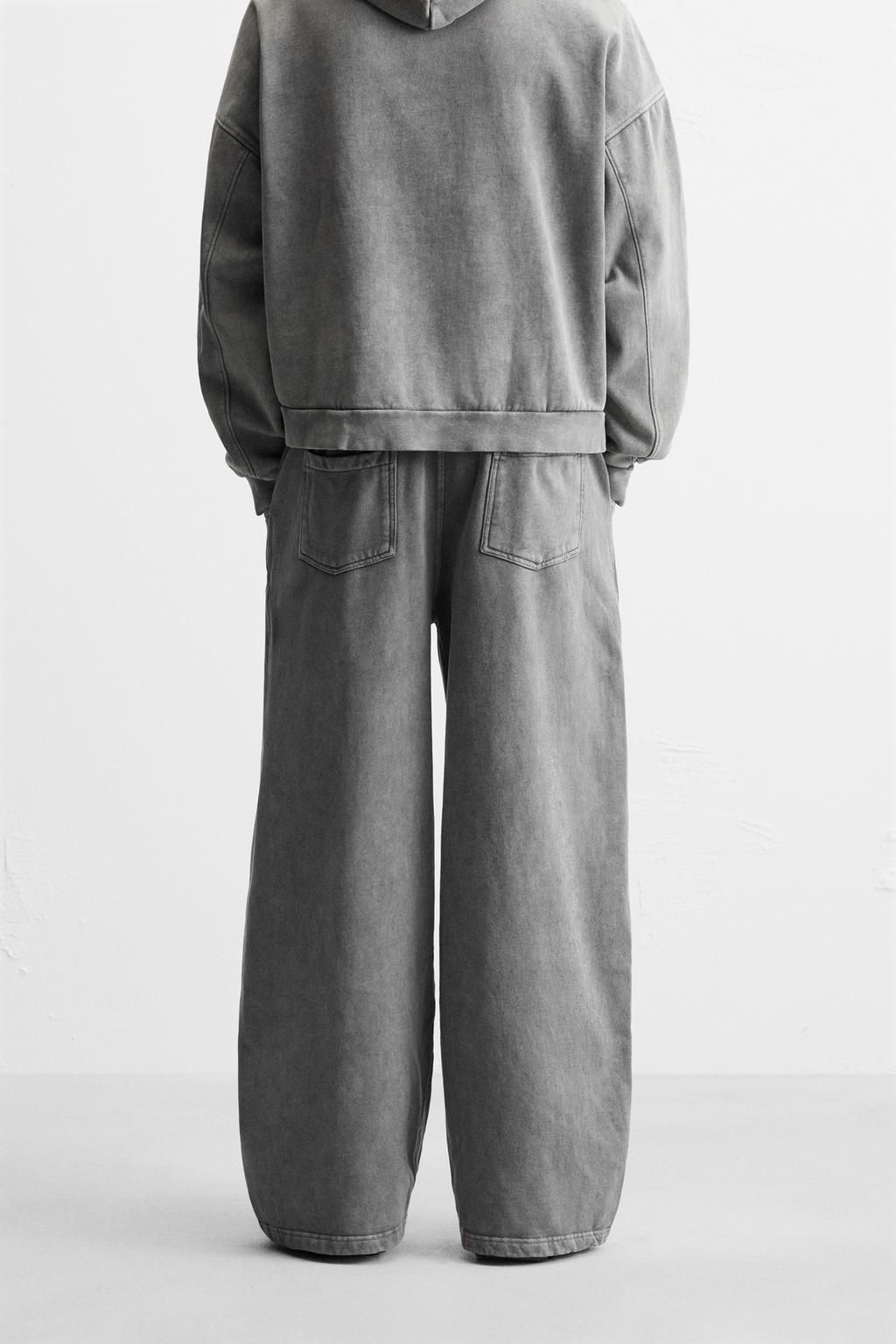 WASHED WIDE-LEG JOGGERS - Zara фото 3
