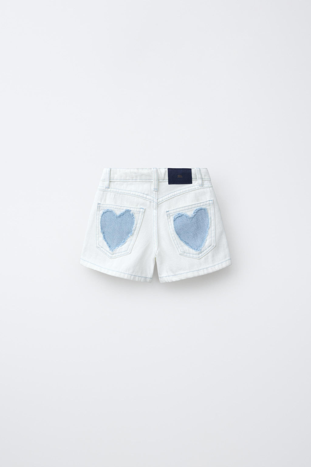 BERMUDA DENIM PARCHES CORAZ?N / Blanco - Zara фото 4