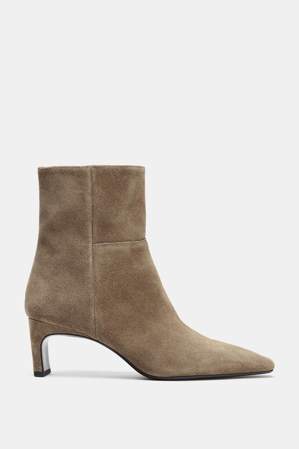 SUEDE KITTEN HEEL ANKLE BOOTS - Zara фото 14