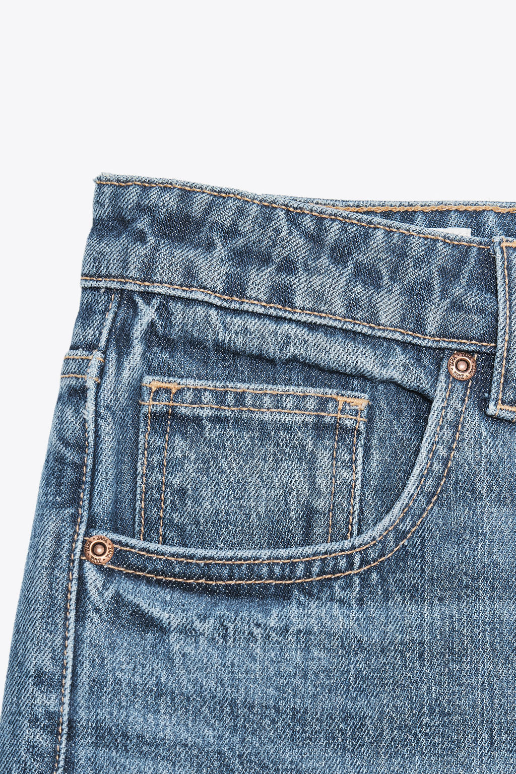 TRF MID-WAIST WIDE-LEG JEANS - Zara фото 9
