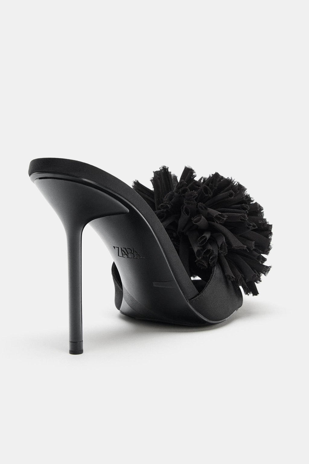 MAXI POMPOM SLINGBACK MULE SANDALS - Zara фото 6