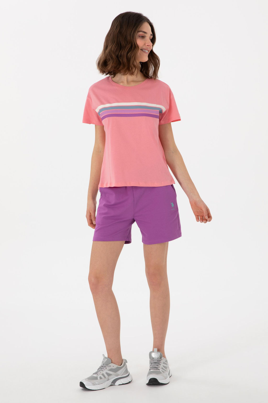 Kad_n Pembe Bisiklet Yaka Ti__rt Sepette S_rpriz _ndirim - U.s. polo assn фото 4