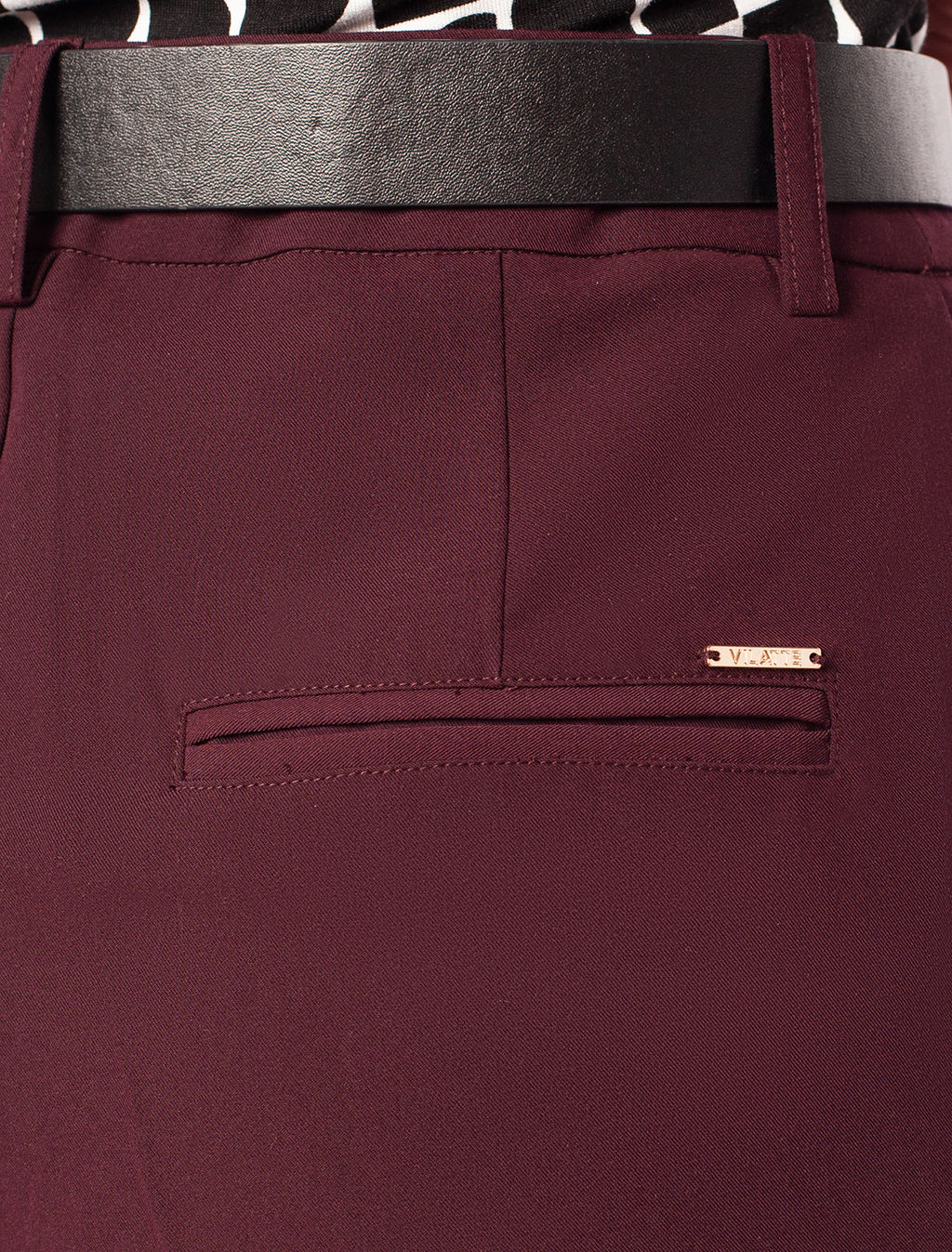 VILATTE / Прямые брюки из эластичной поливискозы  фото 3