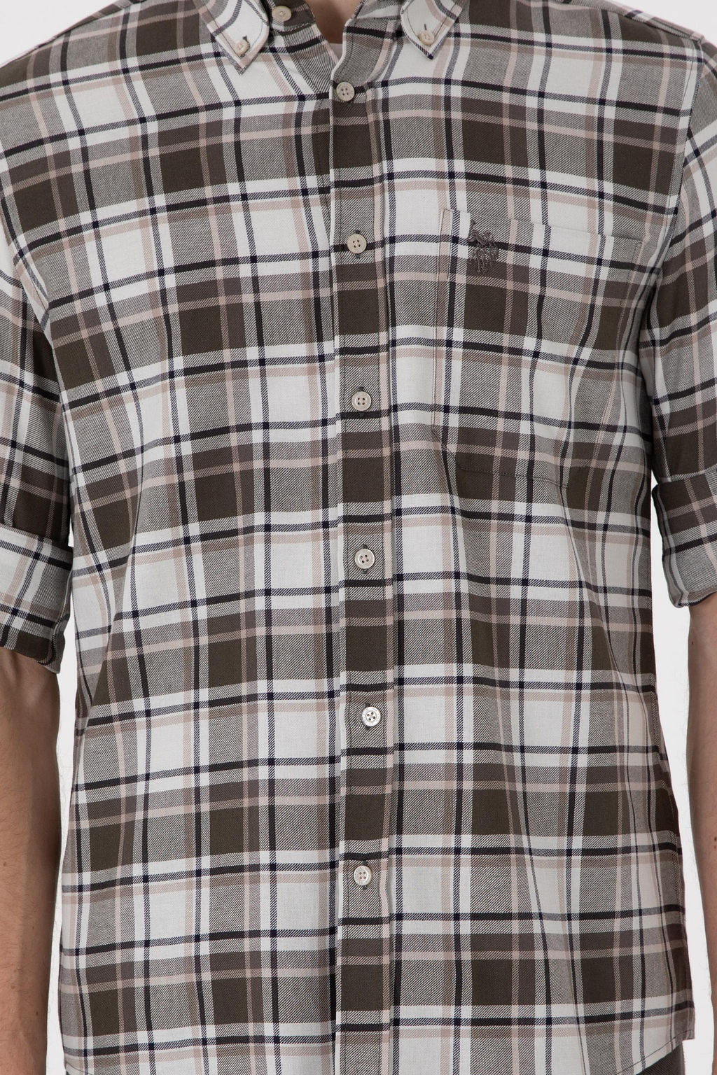 Мужская рубашка светло-хаки с длинным рукавом Неожиданная скидка в корзине - U.s. polo assn фото 6